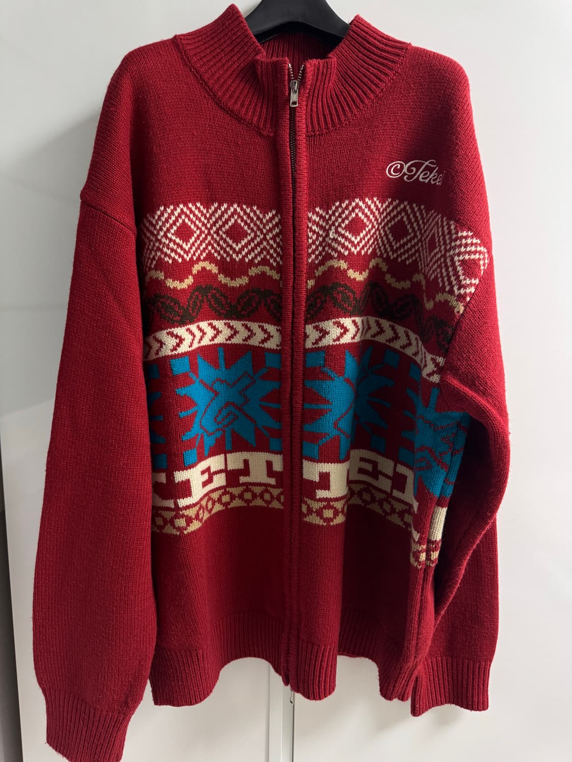 테켓 니트 집업 L 상품이미지3