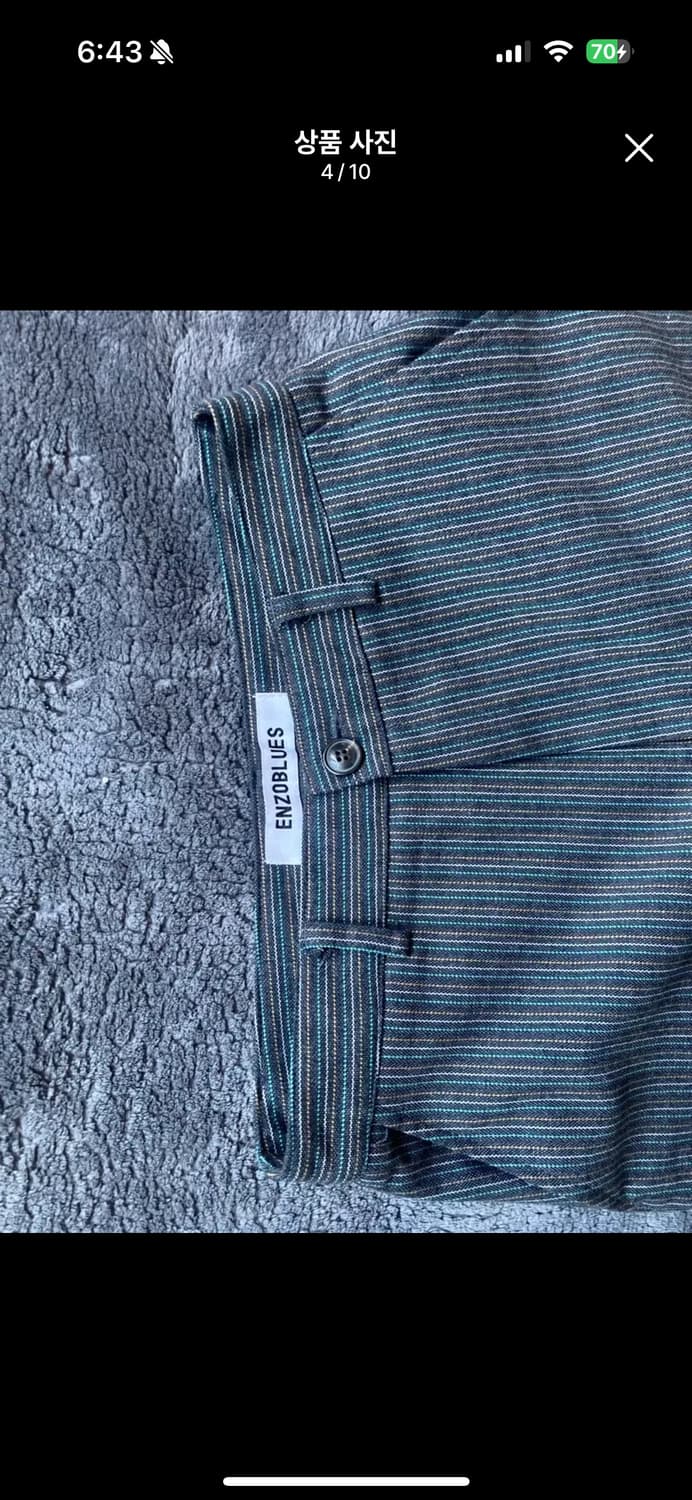 엔조블루스 스트라이프 부츠컷 팬츠(실사) 상품이미지8