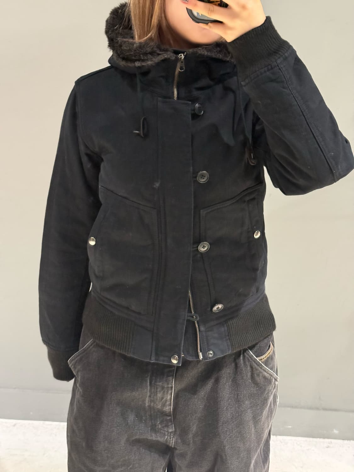 Beams fur trimming n2b cotton jumper 상품이미지3