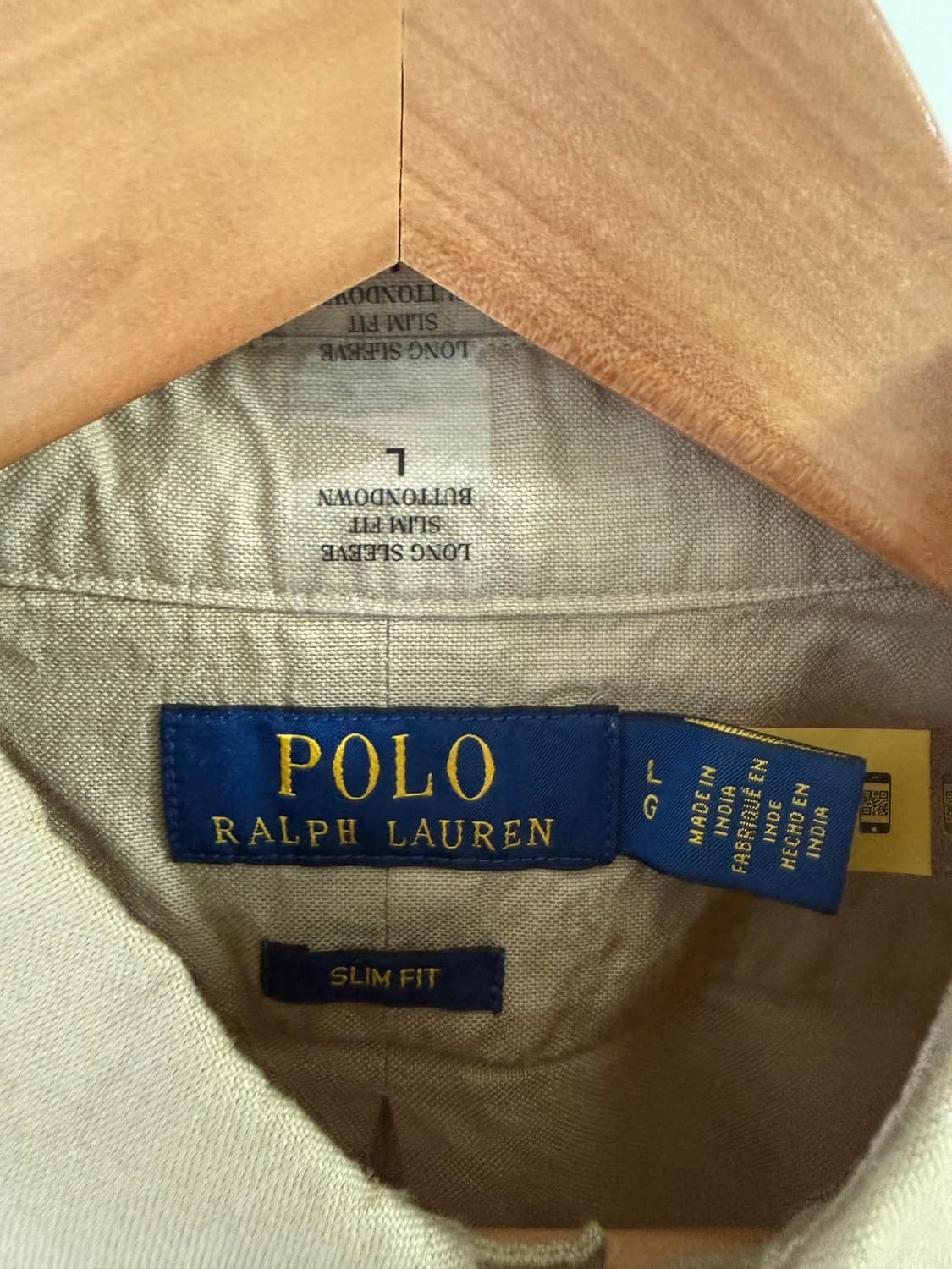폴로 가먼트다이 셔츠 베이지 상품이미지3