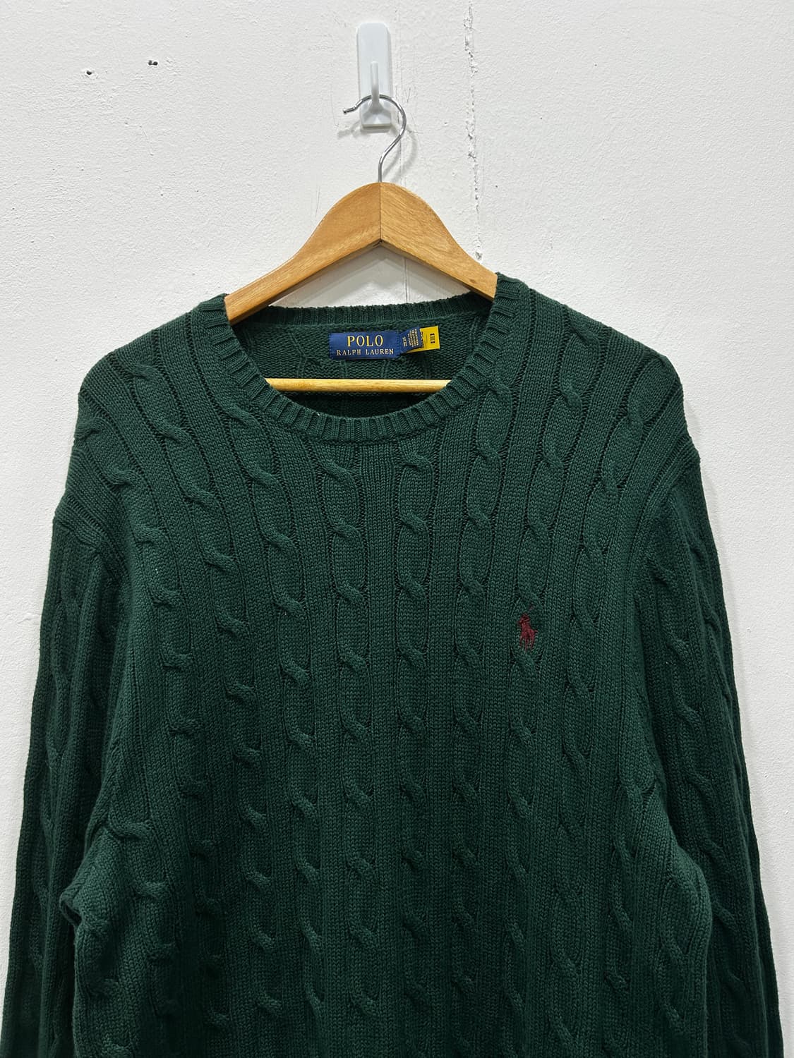 폴로 랄프로렌 케이블 니트 그린 남성 XL 105 상품이미지3
