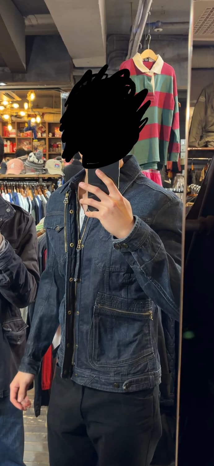 00s 디젤 쿼드포켓 데님 바이커자켓 상품이미지1