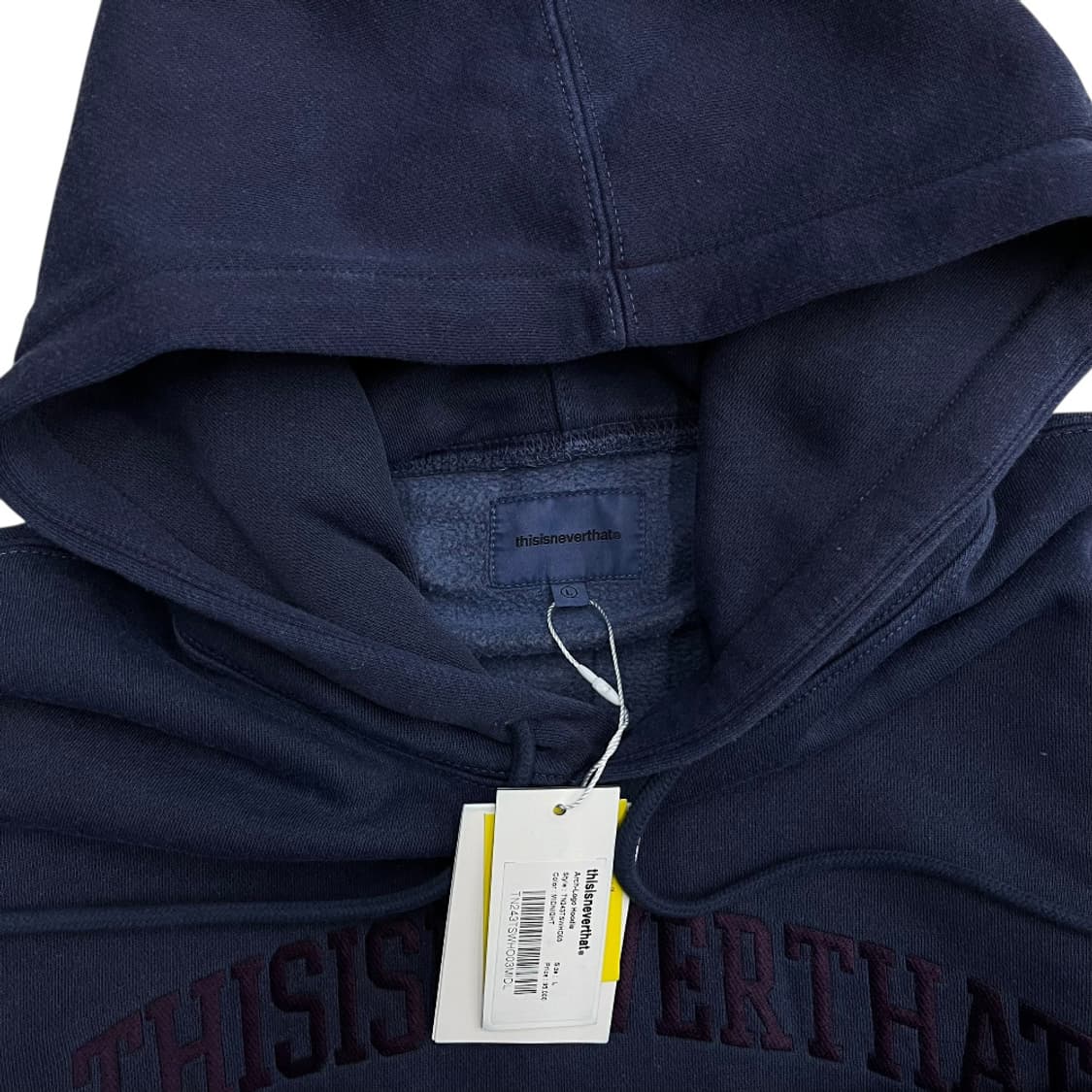 디스이즈네버댓 자수 로고 네이비 후드 L 상품이미지5