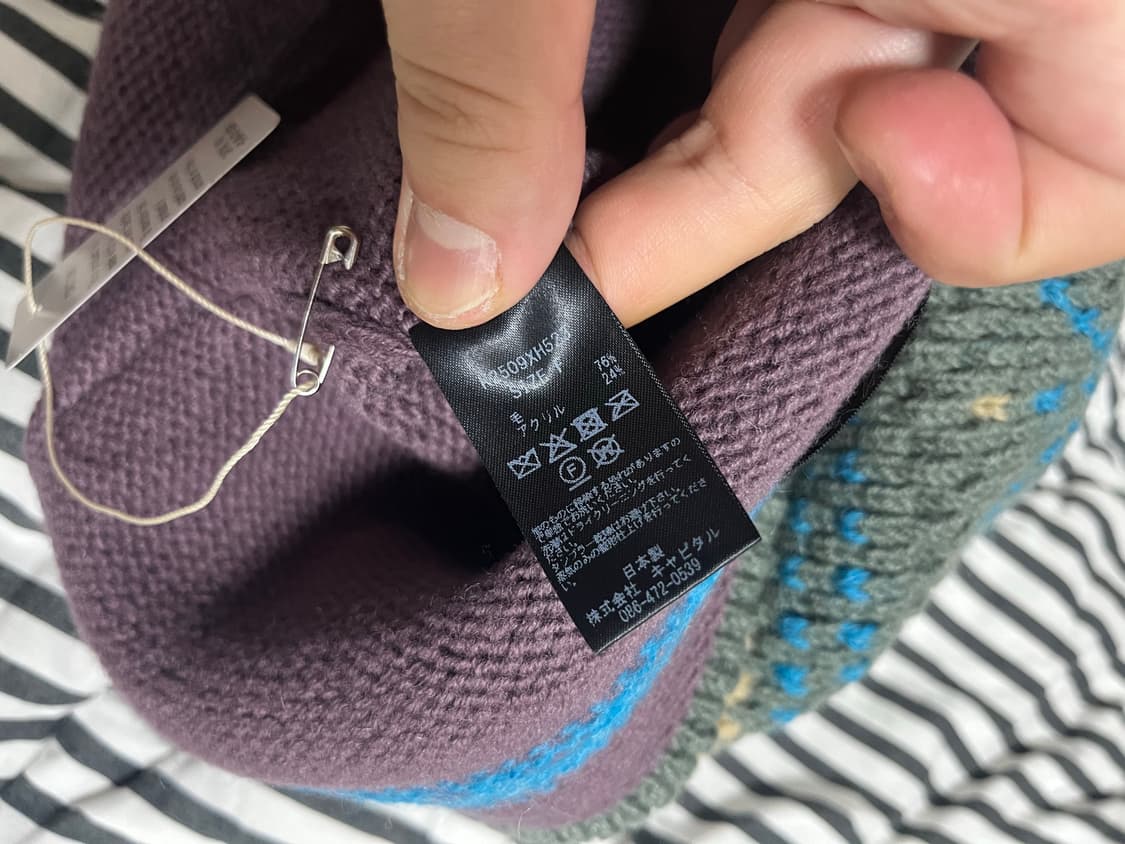 새제품!)캐피탈 5G 울 니트 캡 그레이 폼비니 OS 상품이미지5