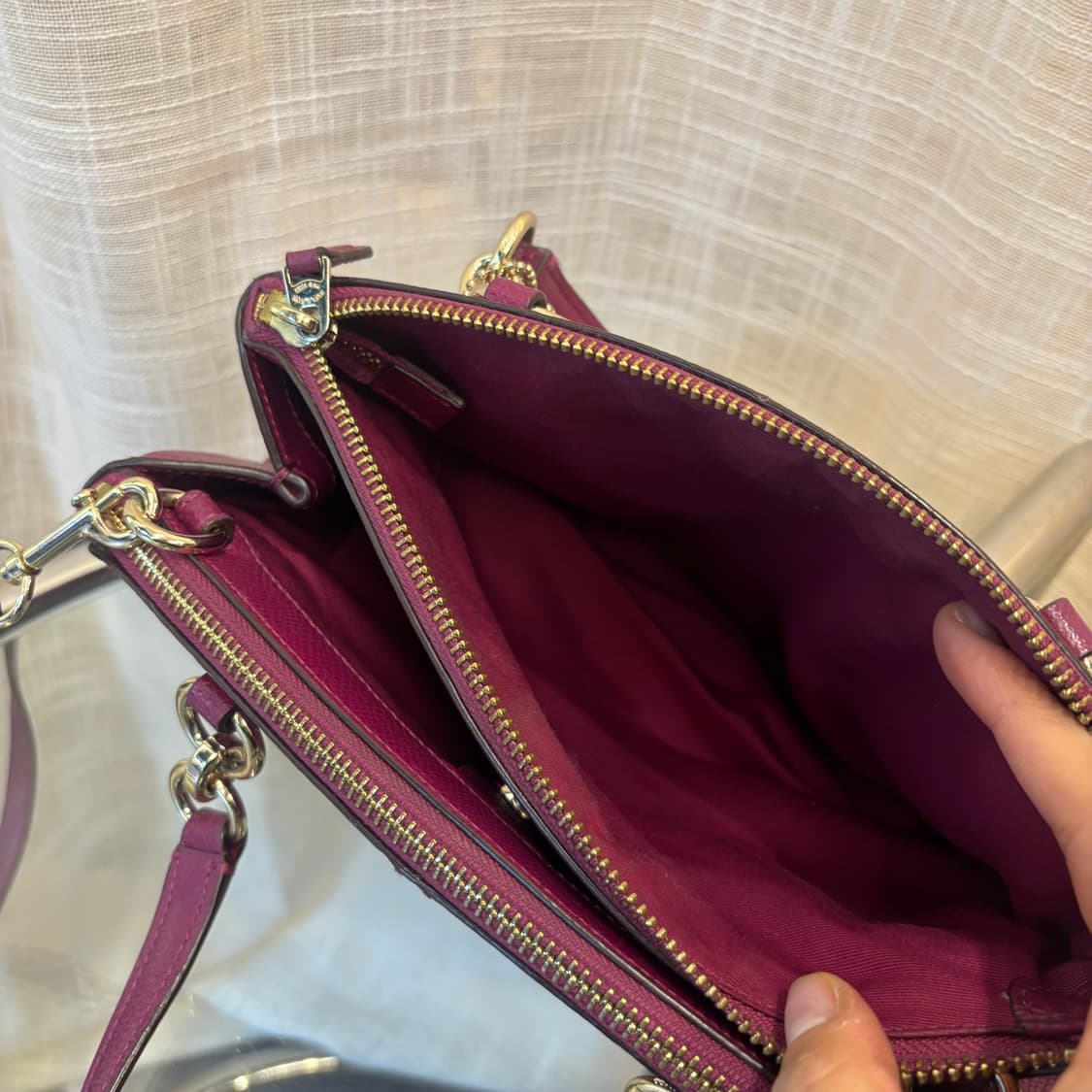 정품 코치 가죽 토트백 크로스백     상품이미지8