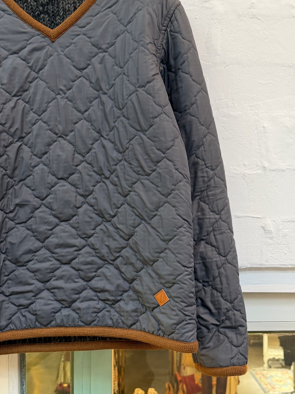 Opening Ceremony 퀼팅 시어링 풀오버 그레이 S 상품이미지3