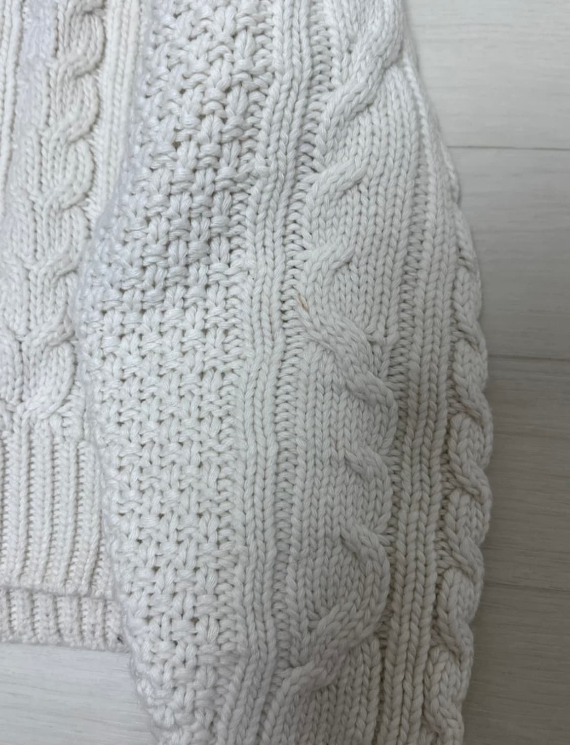 케이블 니트 아이보리  상품이미지5