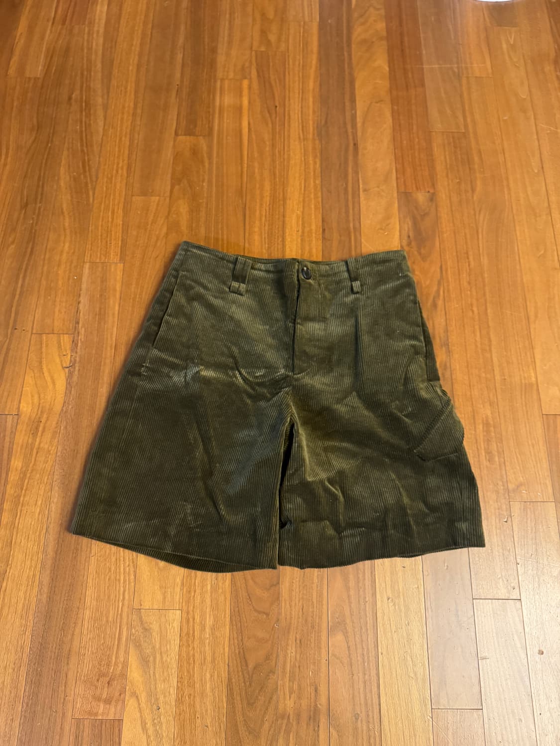 아이엘 코듀로이 반바지 카키 상품이미지1