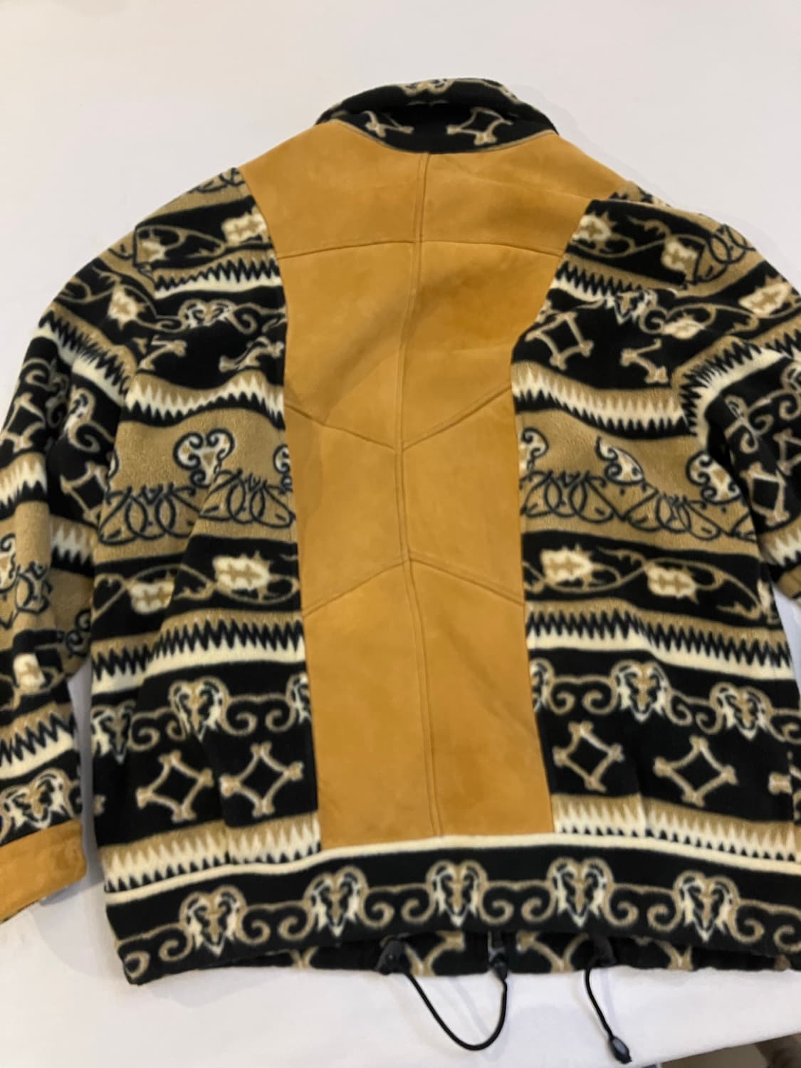 NZ Lamb Skin 양피 에스닉 레더 플리스 자켓 상품이미지3