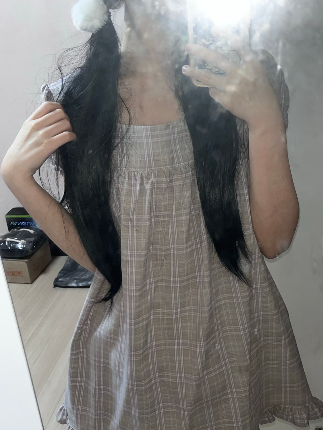 체크 베이비돌 원피스 상품이미지1