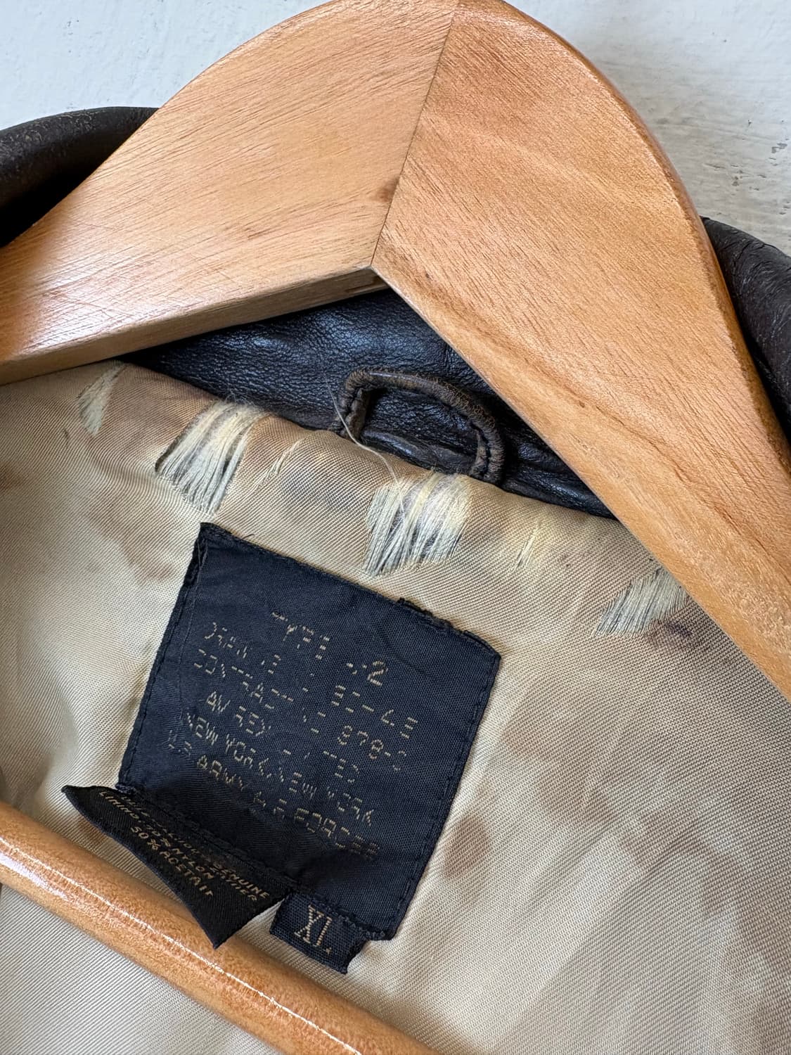 아비렉스 오리지날 A-2 레더 플라이트 자켓 상품이미지10