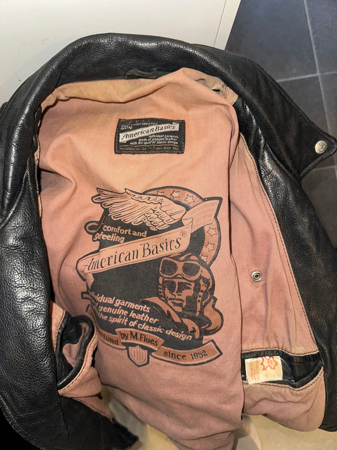 80-90‘s M.Flues cow-leather rider Jacket 상품이미지10