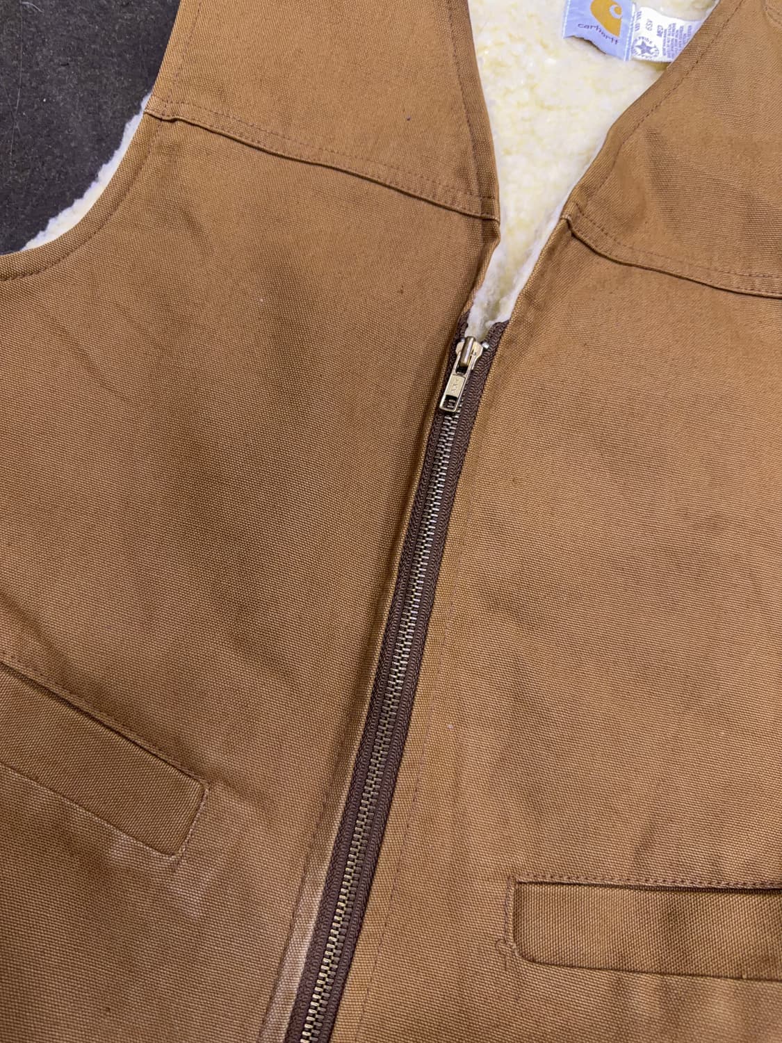 칼하트 쉐르파 덕 캔버스 조끼 베스트 M 상품이미지3