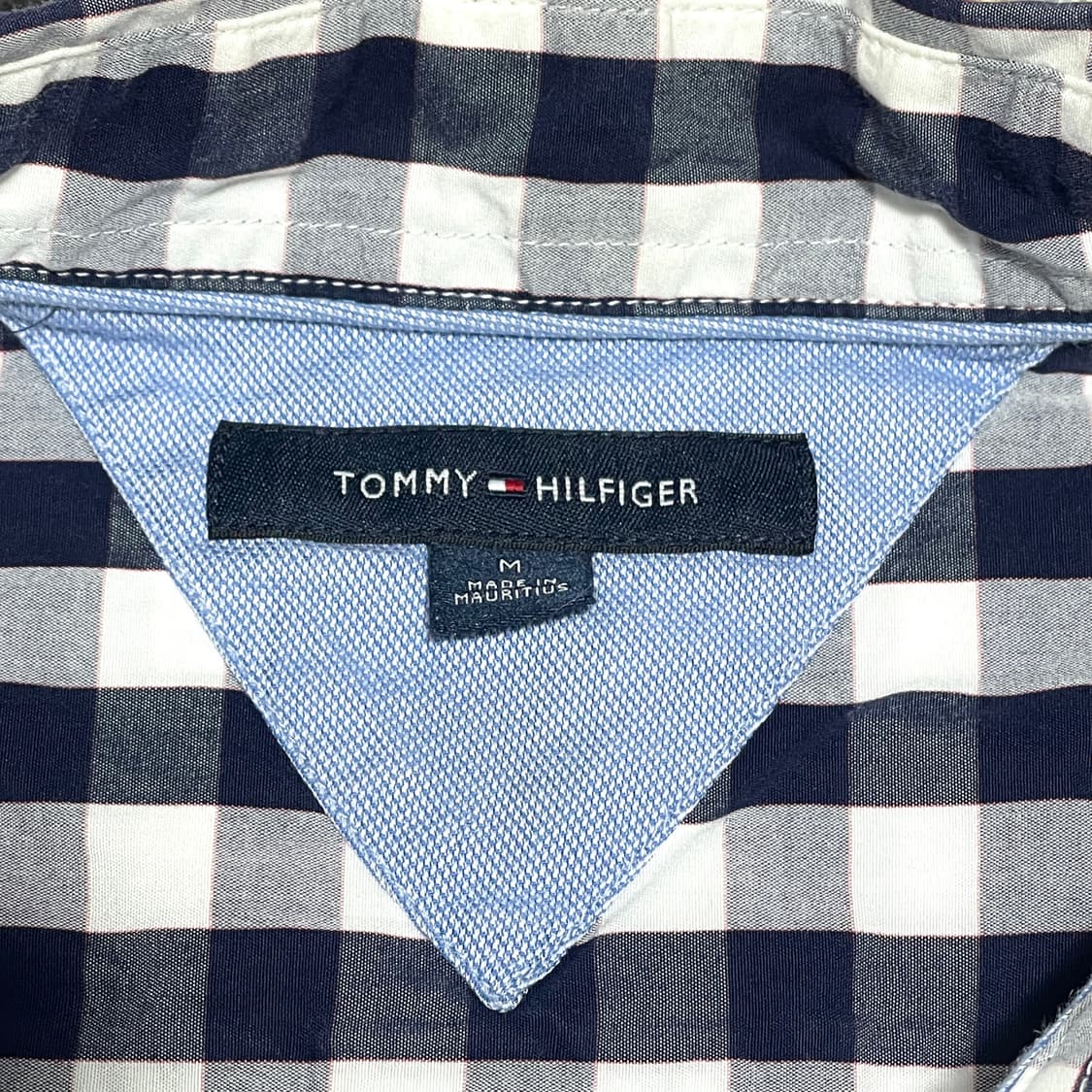 타미힐피거 네이비 체크 셔츠 남방 남성M 상품이미지4