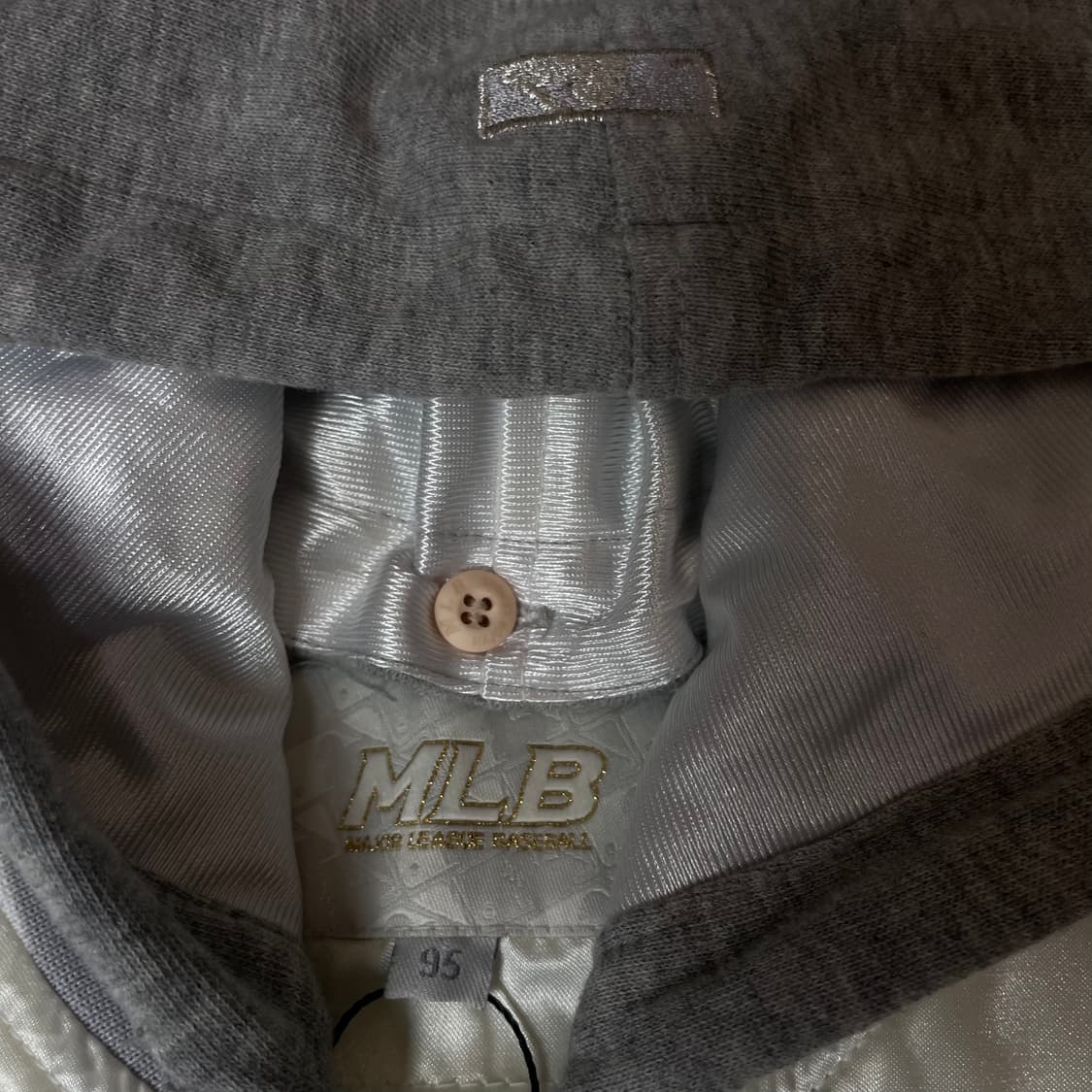 MLB 크림 후드 바시티 자켓 95 상품이미지4