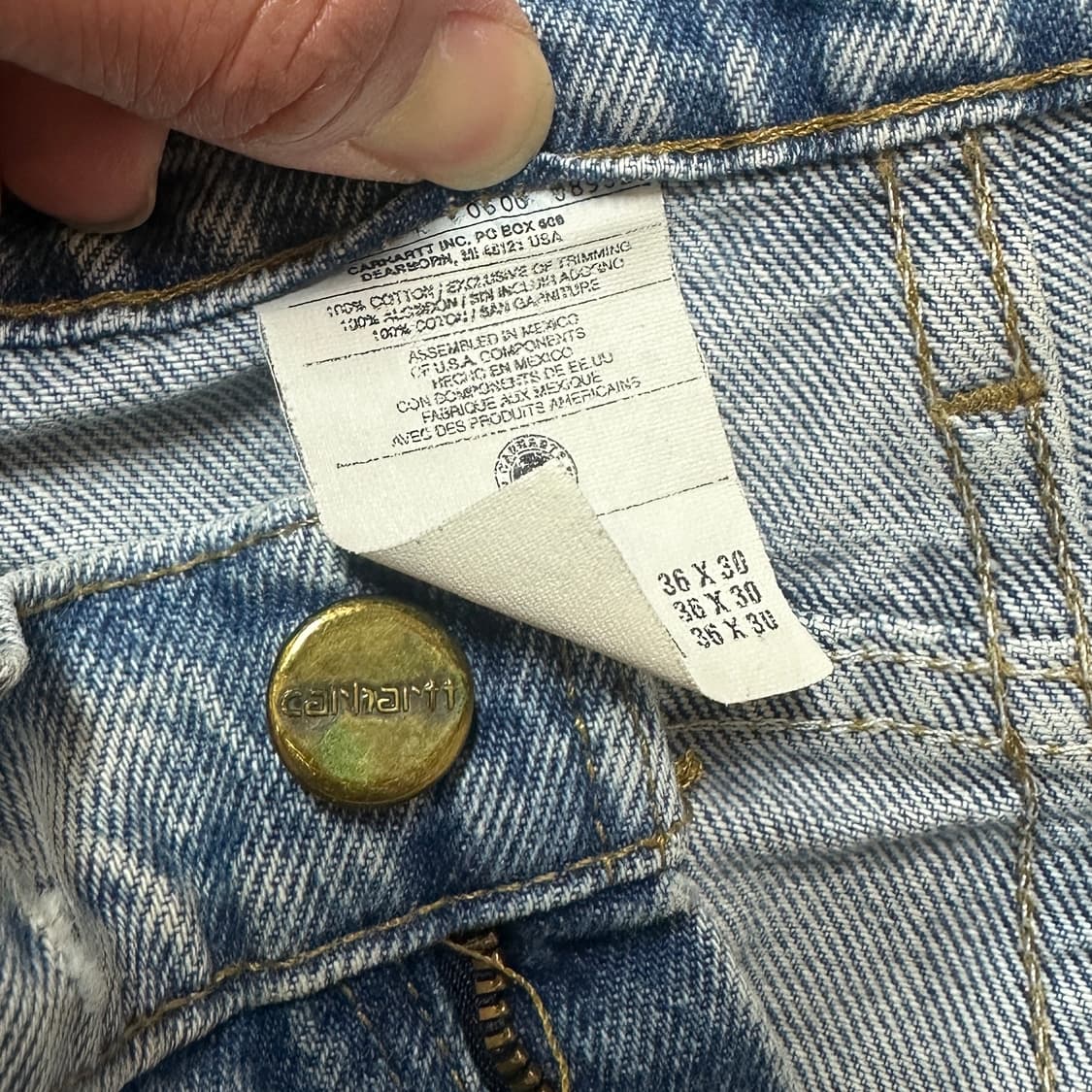 칼하트 블루 진 데님 팬츠 B17-DST 35 상품이미지8