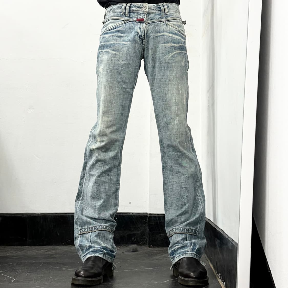 마리떼 프랑소와 저버 재팬 90s 레이어드 부츠컷 데님 팬츠 상품이미지1