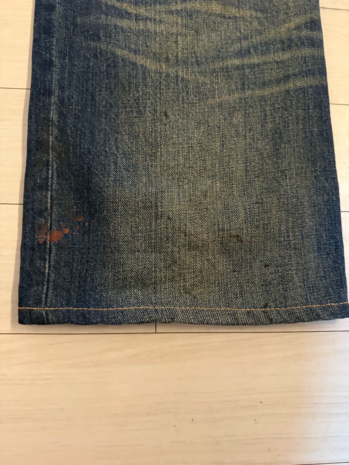 RRL leather patchwork denim rare 가죽데님 상품이미지6