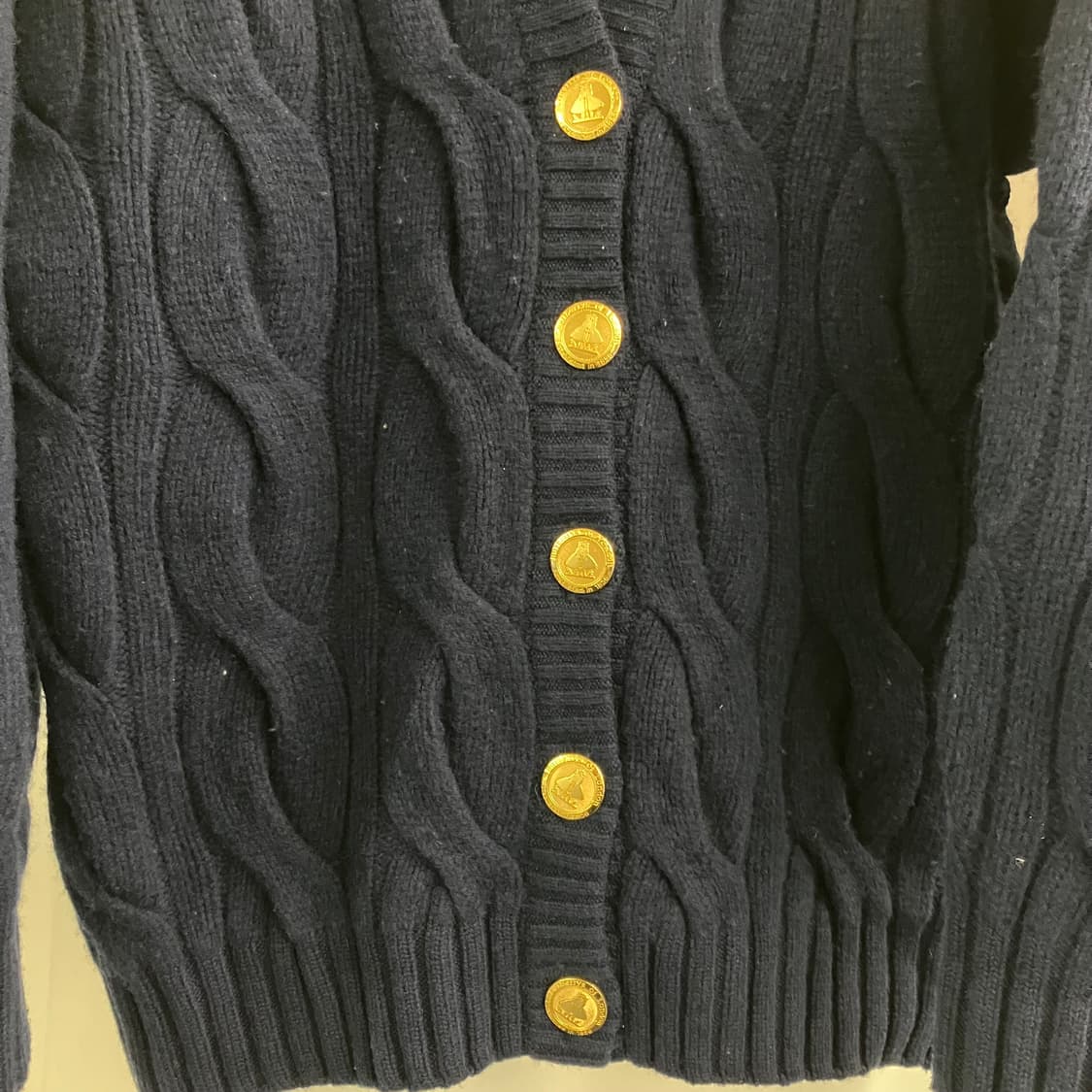 버버리 네이비 케이블 니트 가디건 M 상품이미지4