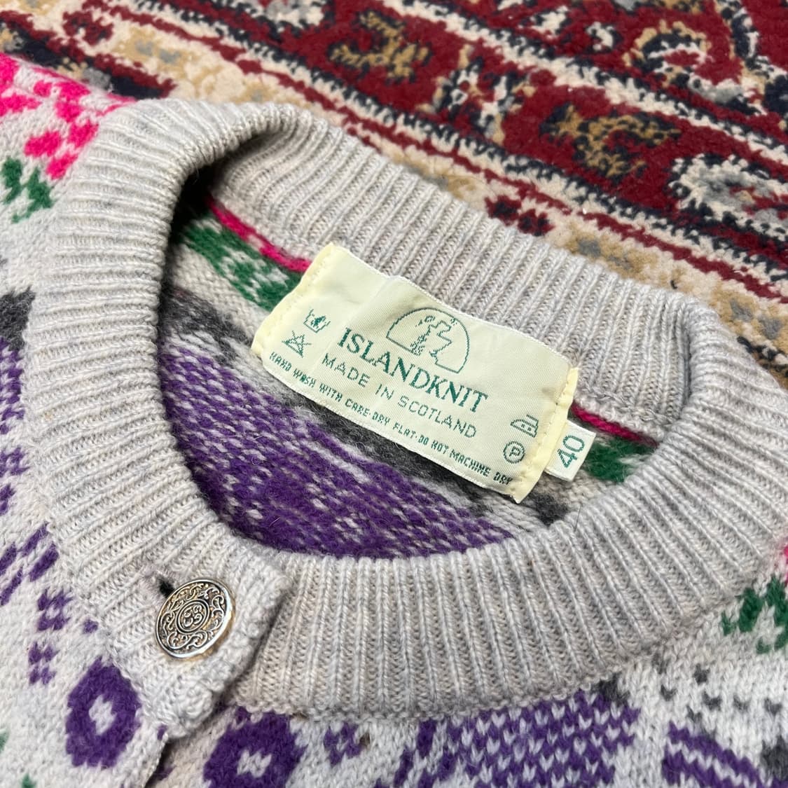 왕귀여운 그레이트풀데드st 울 가디건 [ 55-66 ] 상품이미지3