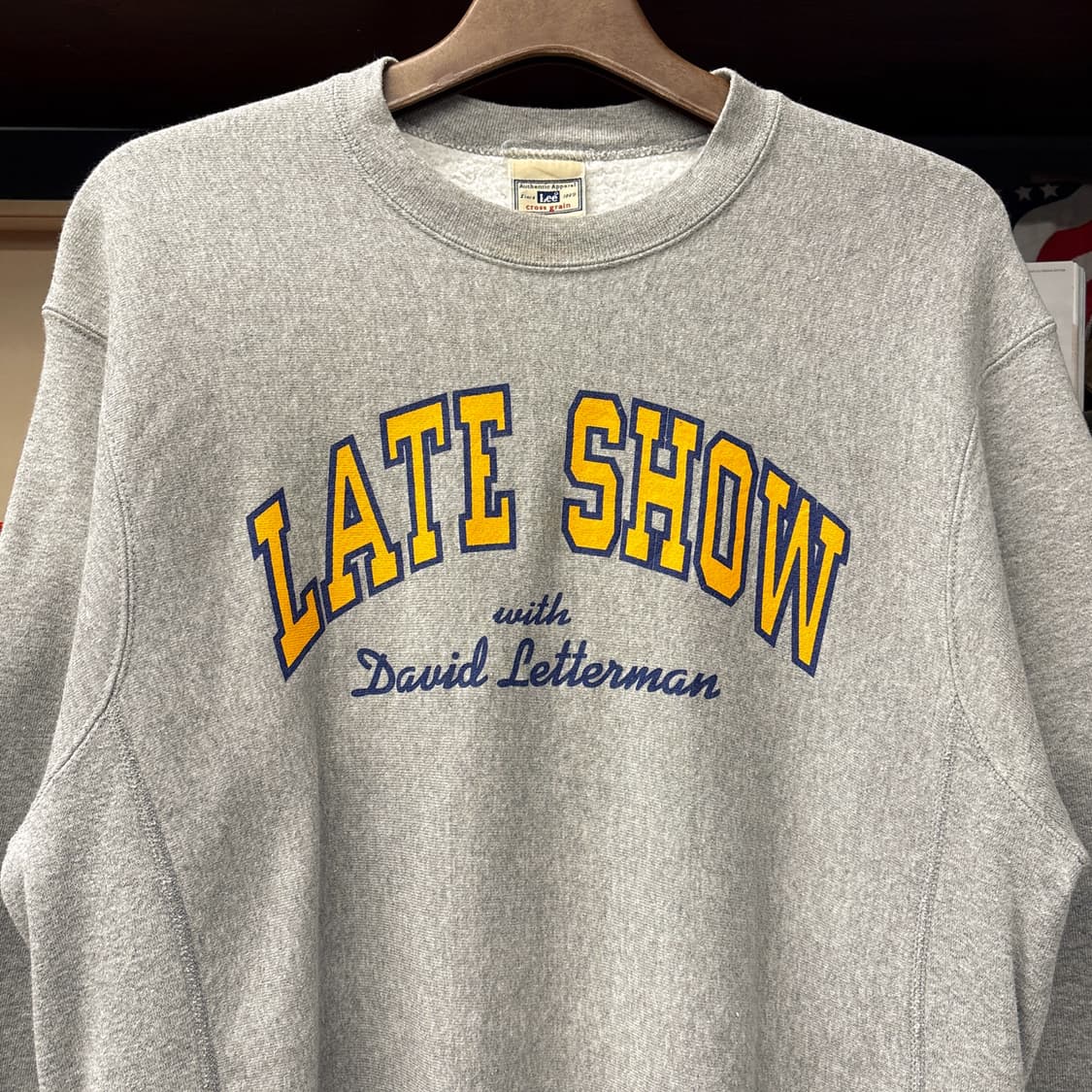 90s 리 리버스위브 Late Show 레터링 굿즈 스웻셔츠 N1217 상품이미지3