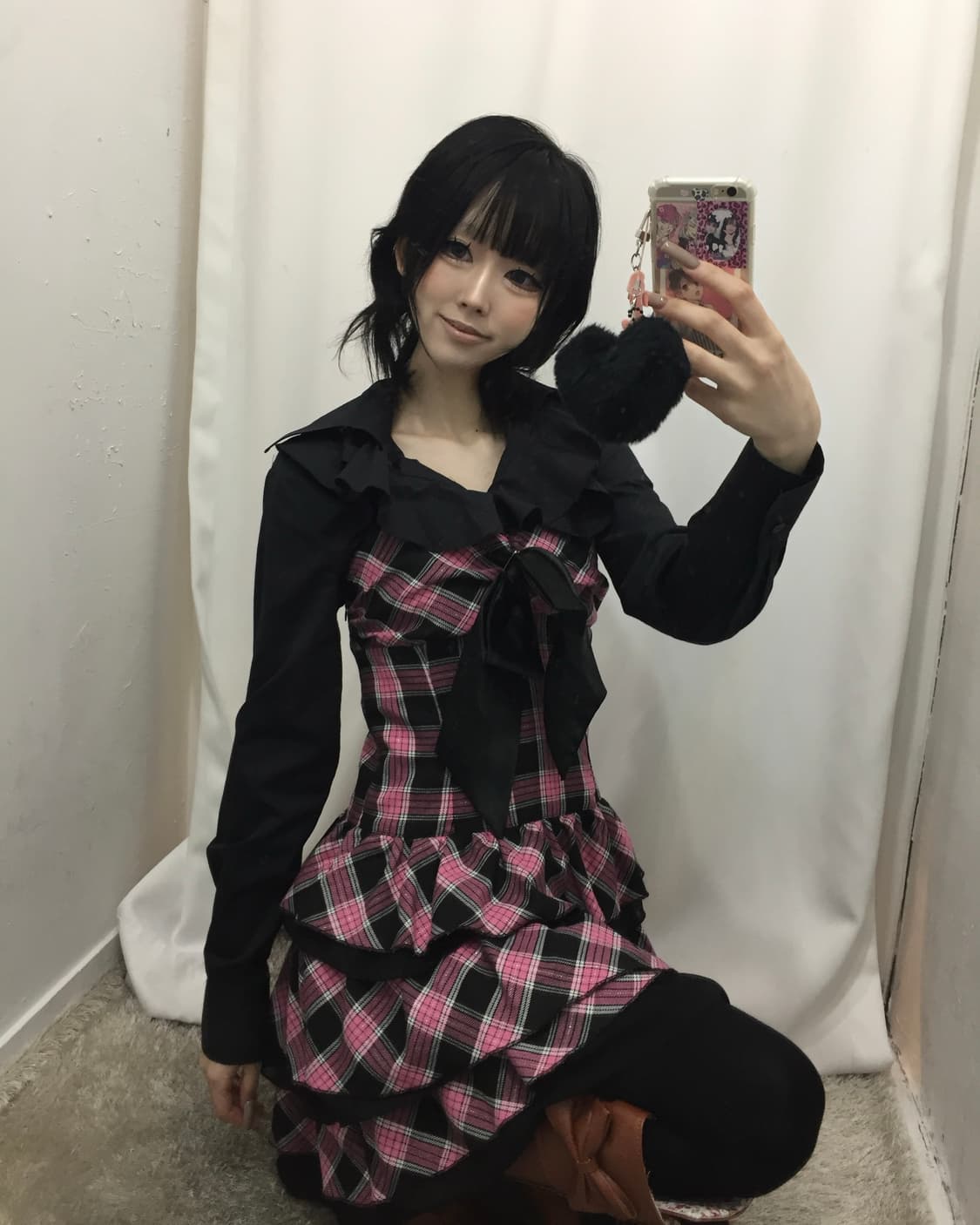 핑크 체크 캉캉 코디💅 상품이미지3