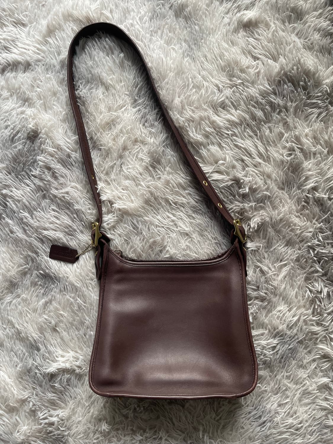 올드코치 빈티지 코치 브라운 레더 숄더백 상품이미지1