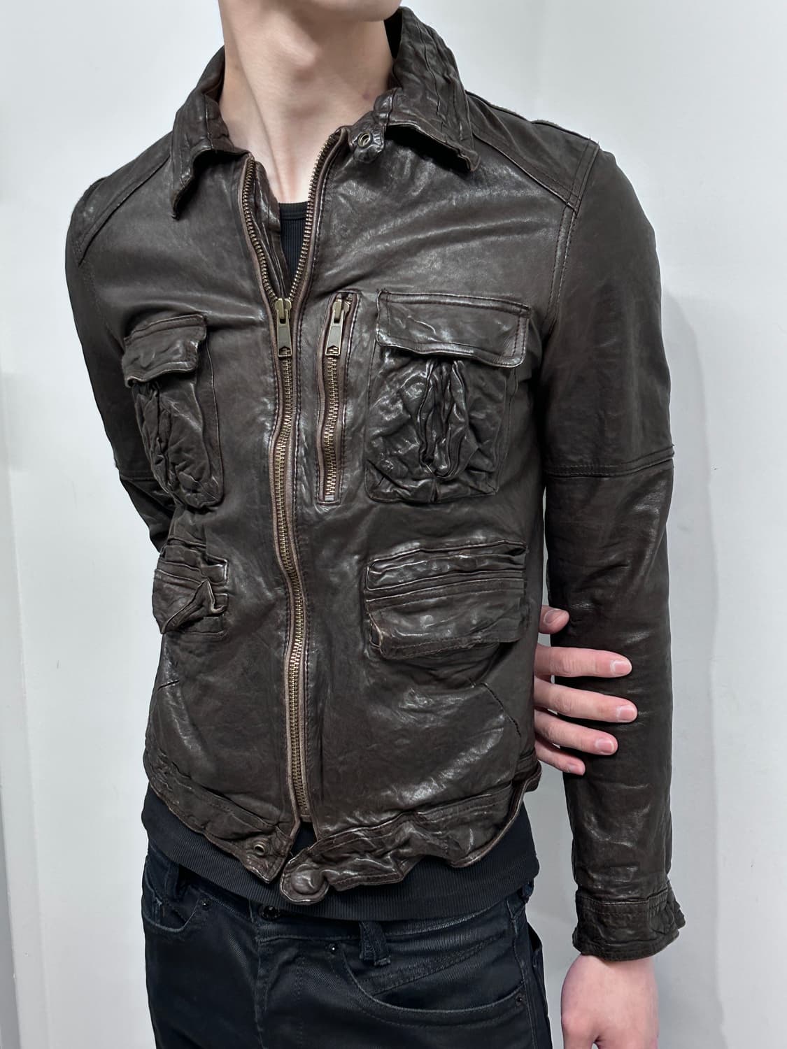 Pulp Fiction 멀티 포켓 램스킨 자켓 상품이미지1