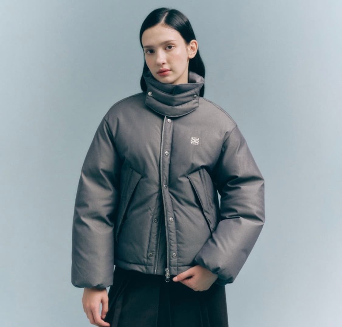 SATUR 레체 투톤 덕다운 패딩 글리터 그린브라운 L 상품이미지2