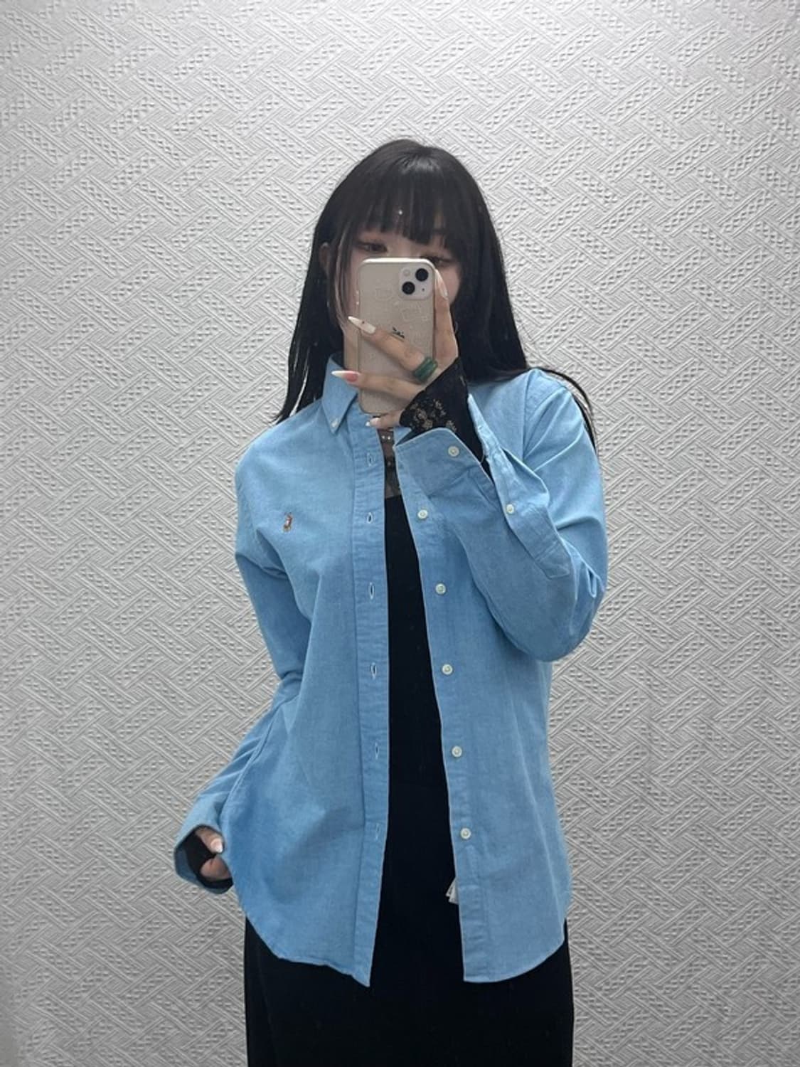 폴로 랄프로렌 멀티포니 옥스포드 연하늘 셔츠 S C09389 상품이미지1