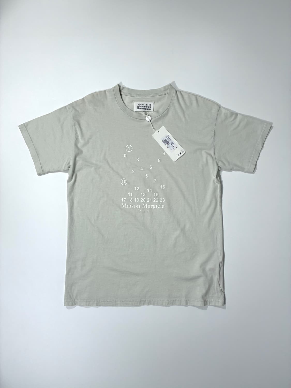 메종 마르지엘라 뉴메릭 로고 넘버링 티셔츠 오프화이트 M사이즈 상품이미지1