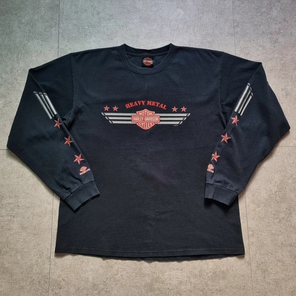 00s USA 할리데이비슨 헤비메탈 롱슬리브 L sz 상품이미지1