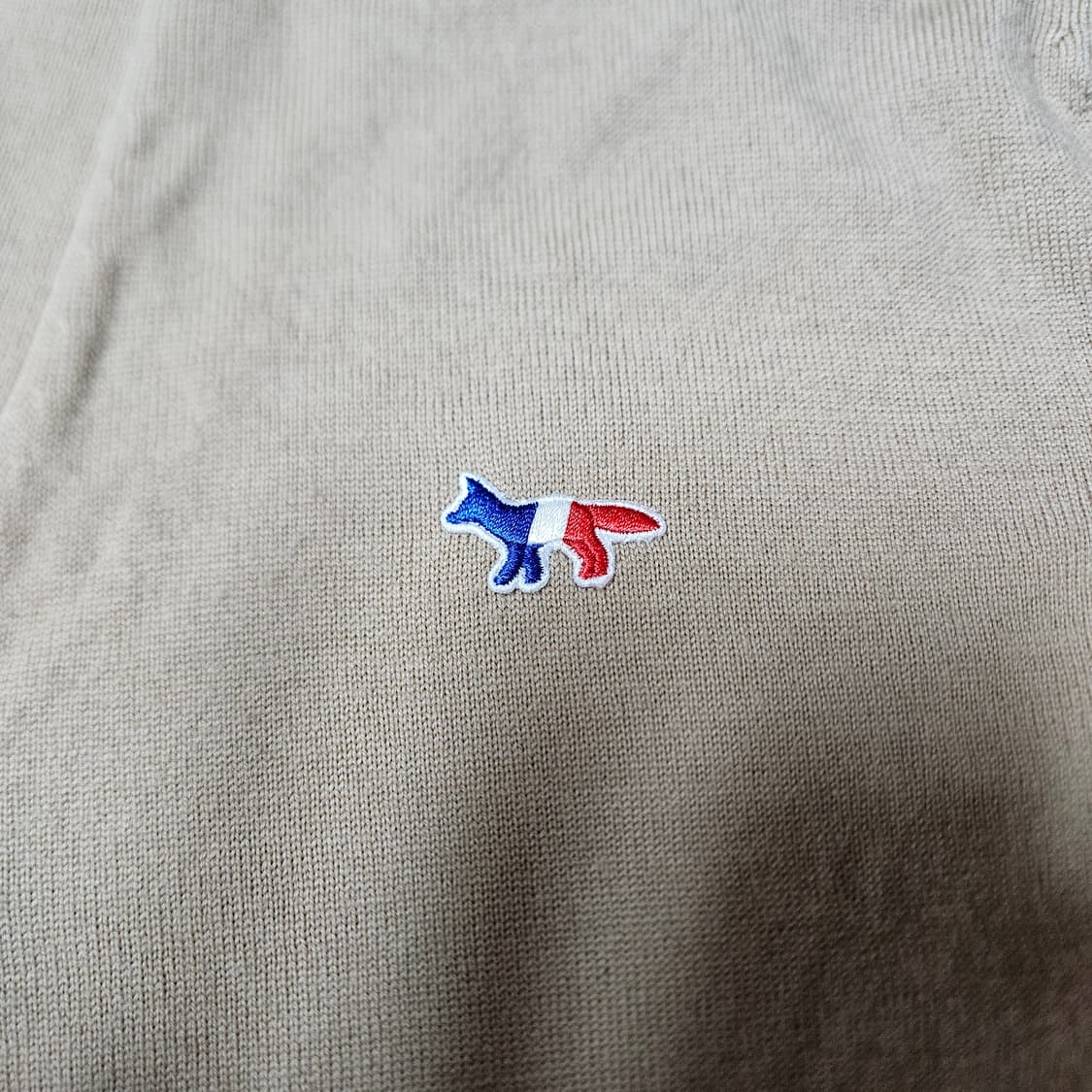 메종키츠네 버진울 폭스 패치 가디건 베이지 상품이미지2