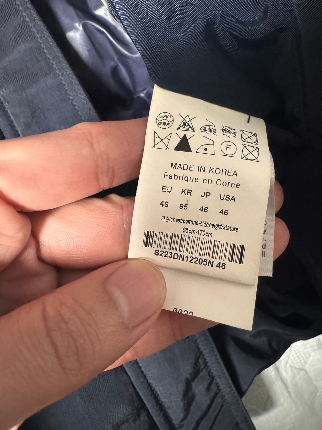 솔리드옴므 125숏패딩 네이비 상품이미지5