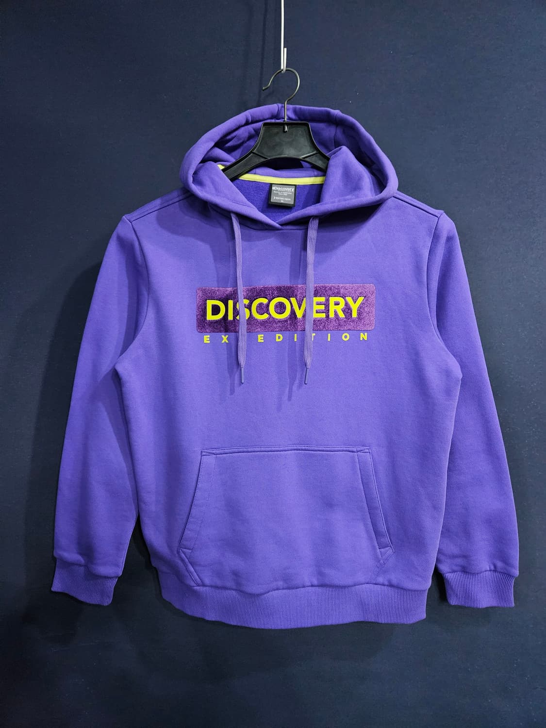 디스커버리 퍼플 남성 95 기모 포켓 후드티  상품이미지1