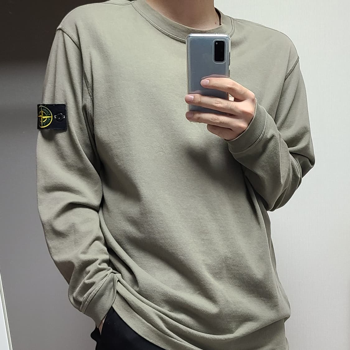 [XXL] 스톤아일랜드 긴팔 롱슬리브 카키 정품 상품이미지1