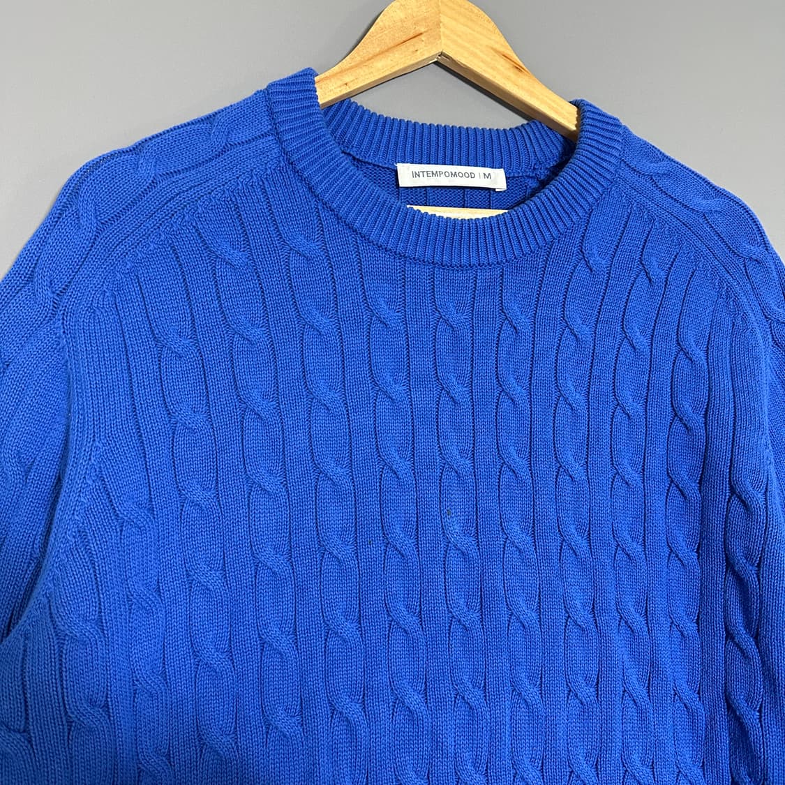 인템포무드 꽤배기 니트 블루 M [021106] 상품이미지2