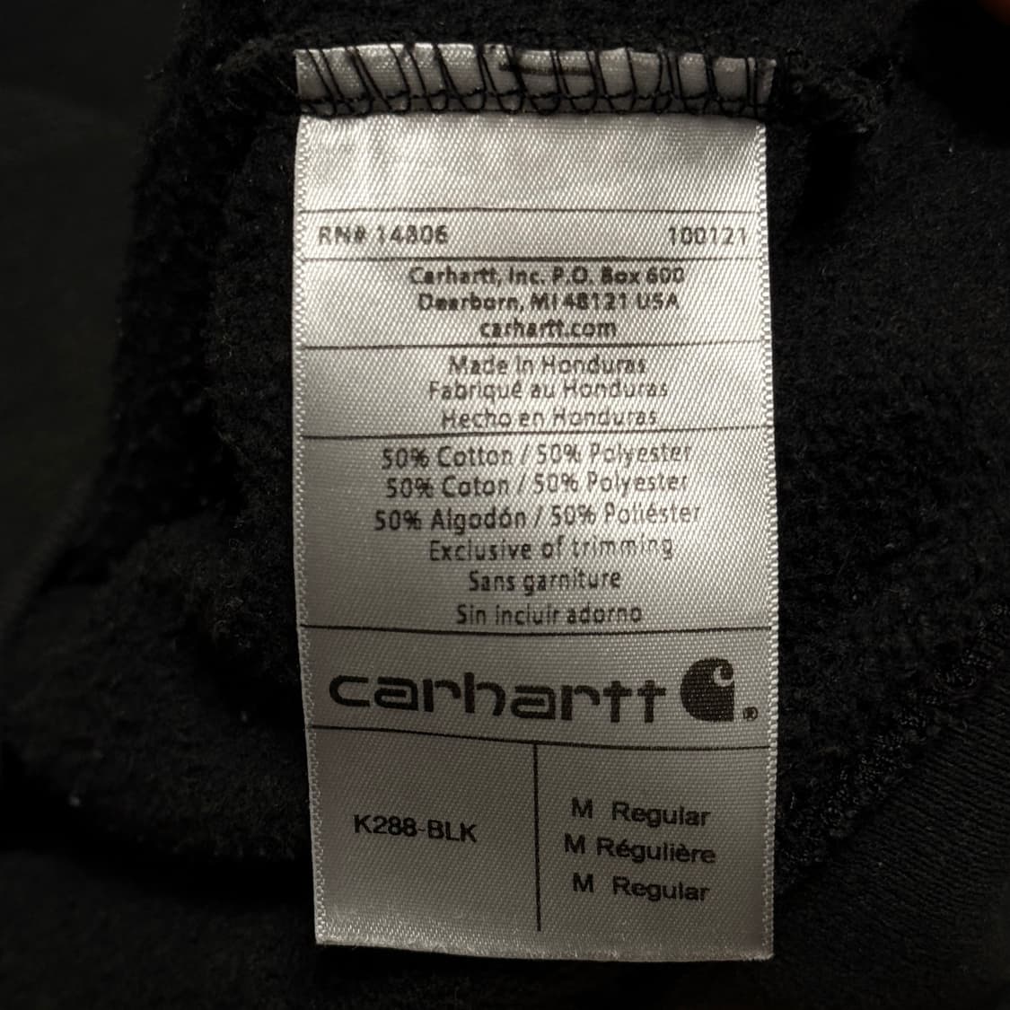 칼하트 블랙 사이드라인 후드티 m 상품이미지7