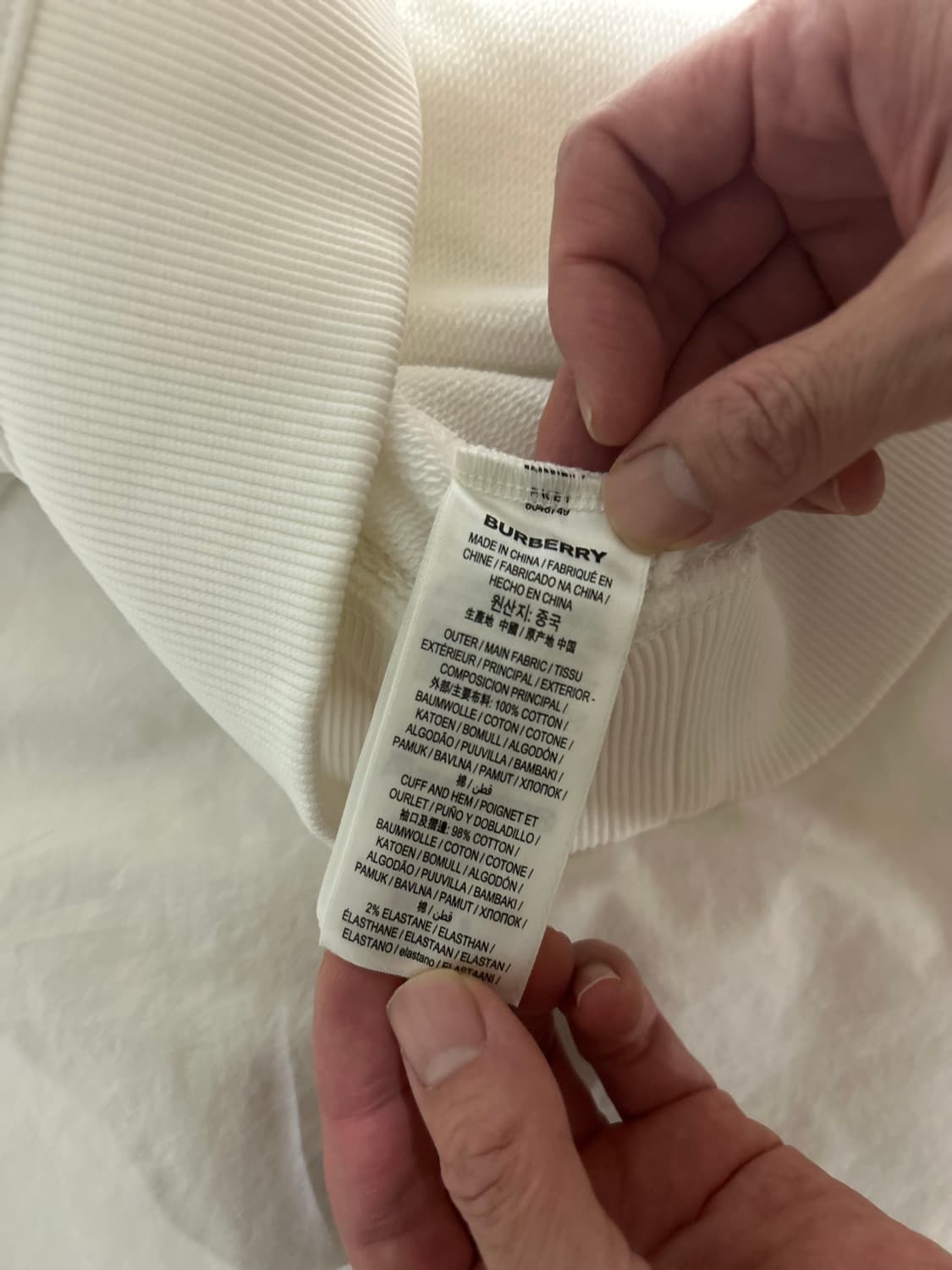 버버리 호스페리 프린트 코튼 후드 화이트 상품이미지3