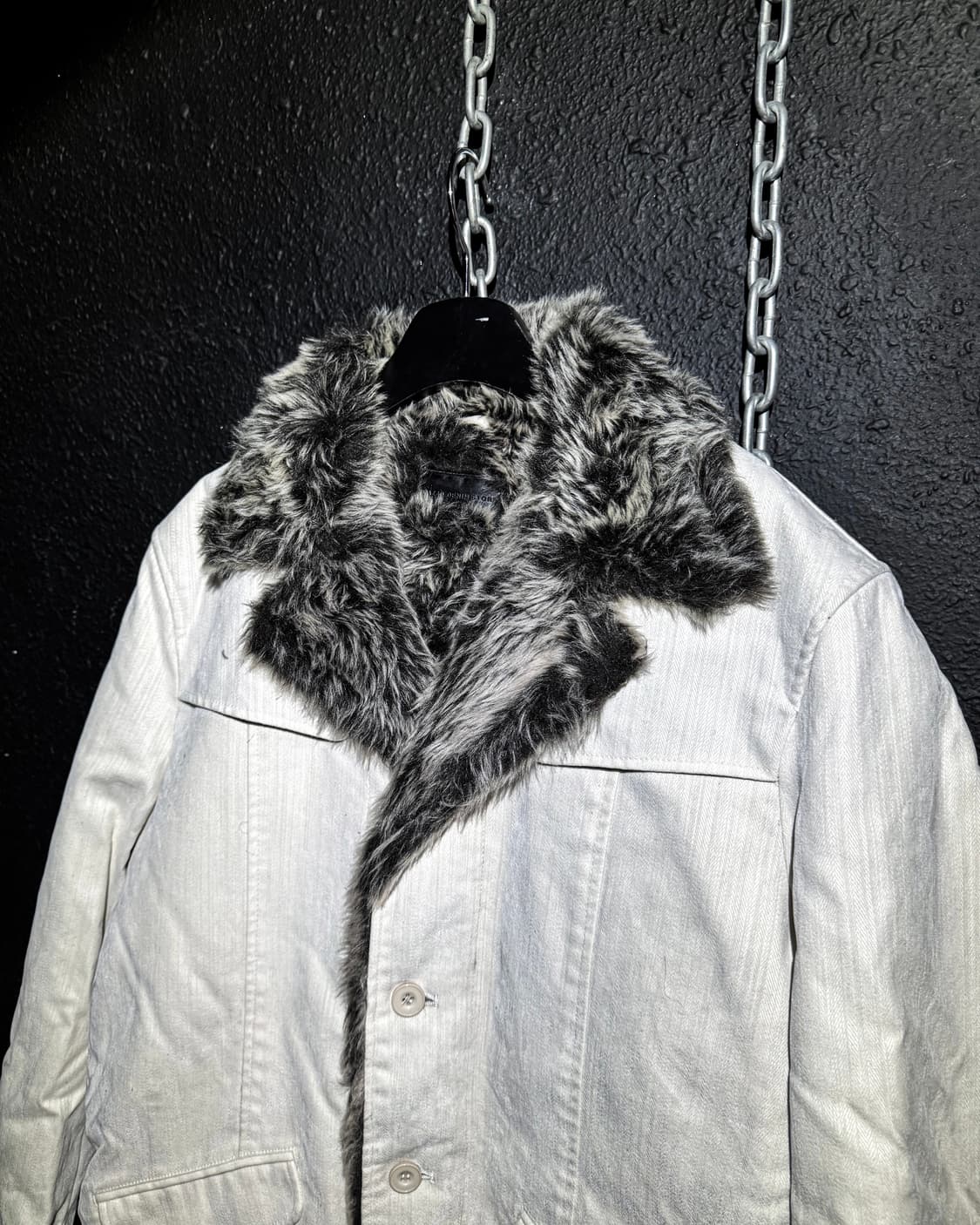 White cotton fur lineing Vkei jacket 상품이미지2