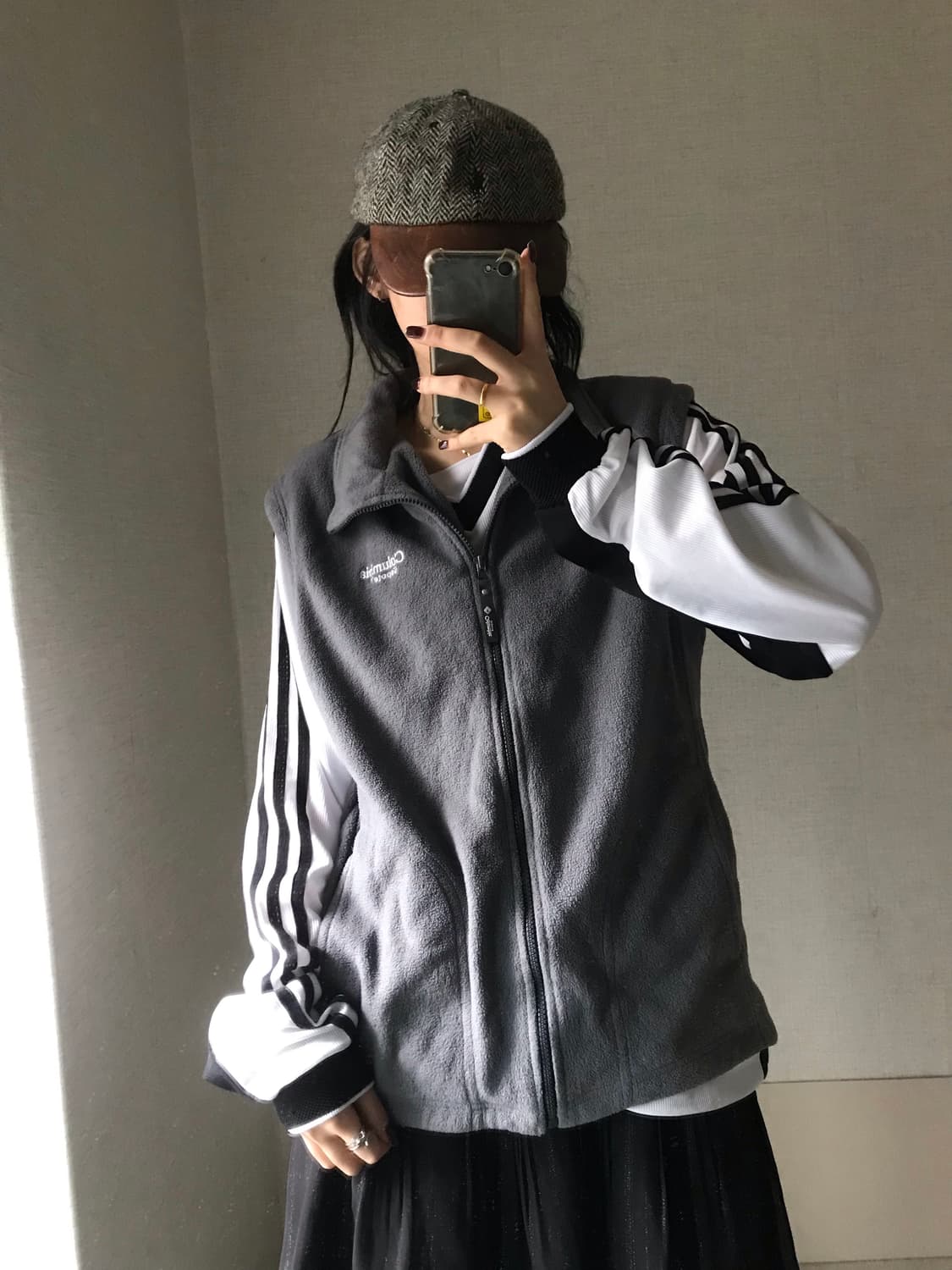 콜롬비아 그레이 후리스 조끼 상품이미지1