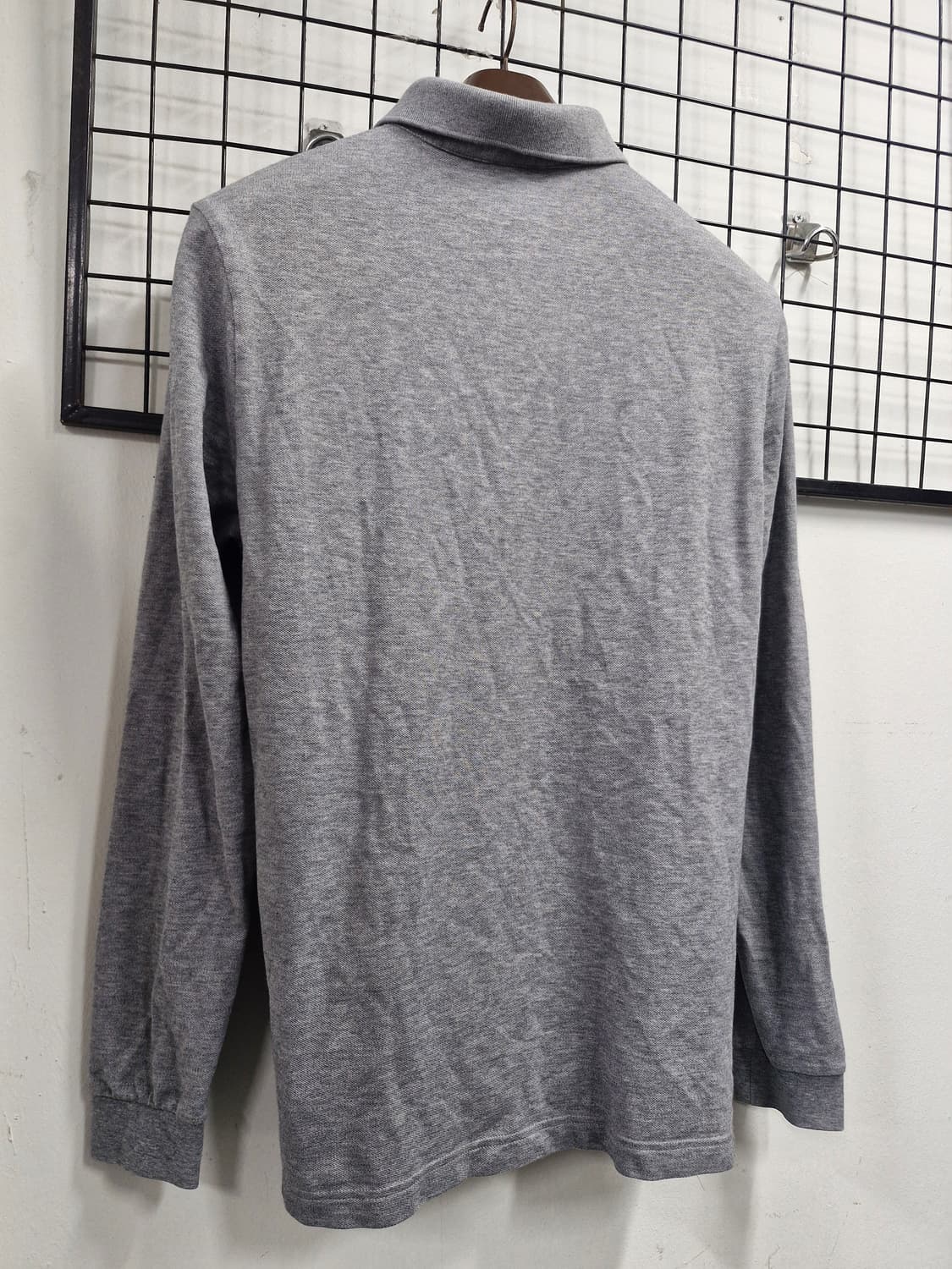 95M 라코스테 카라 긴팔티 회색. 상품이미지7