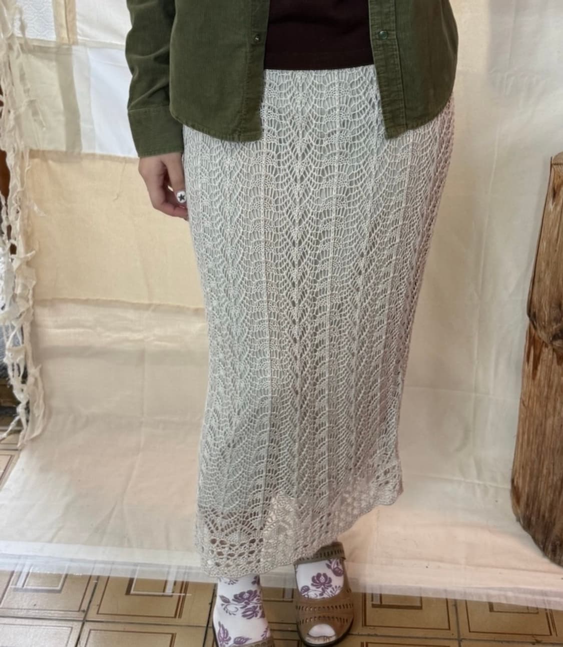 rosefarm lace long skirt 상품이미지4