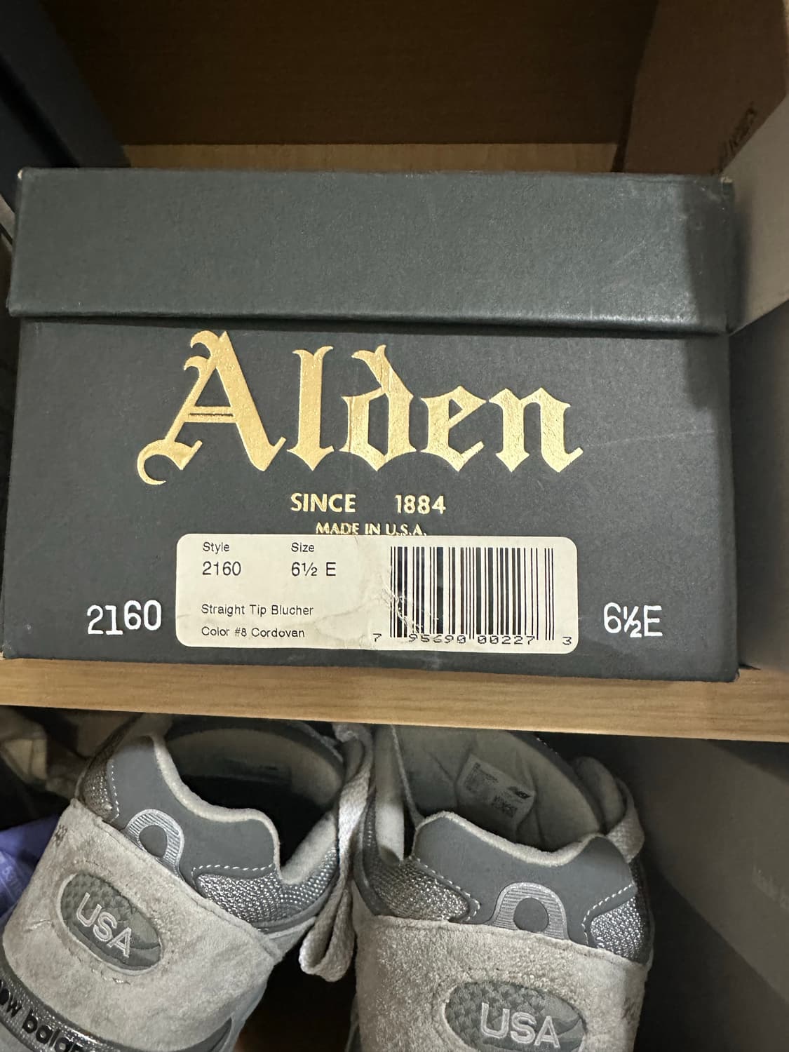 알든 코도반 2160 스트레이트 팁 블러쳐 6.5E 버건디 상품이미지7
