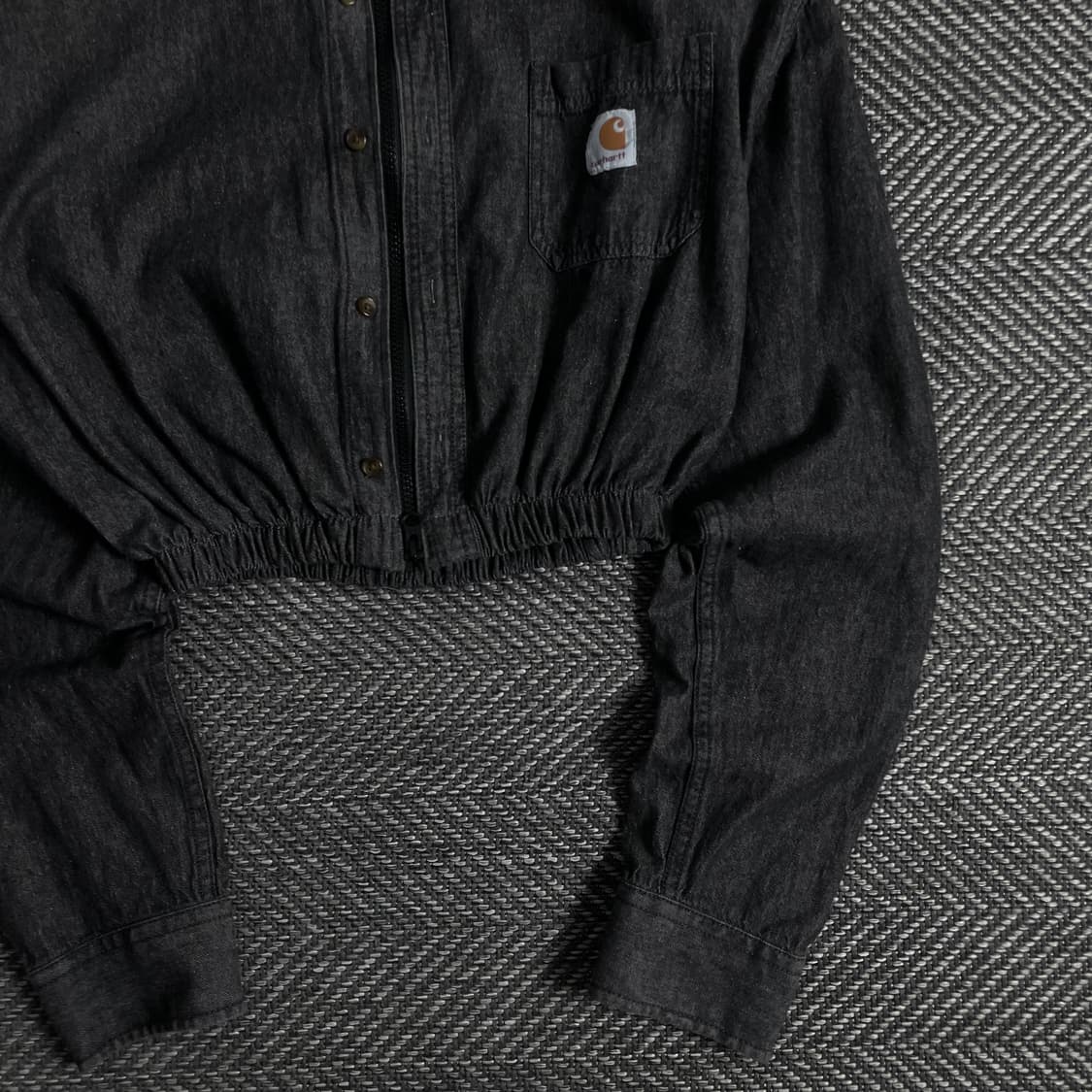 칼하트 크롭 리메이크 투웨이 흑청 셔츠 o 3293 상품이미지2