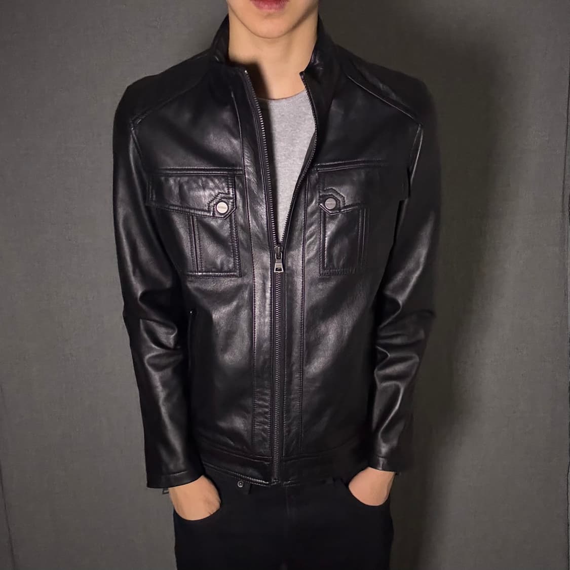 ltaly lamb skin leather jacket 상품이미지2