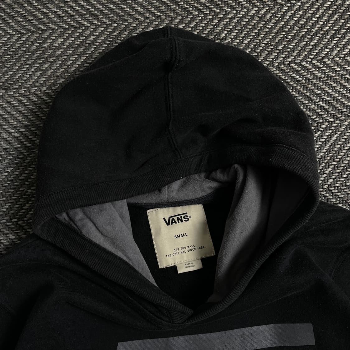 반스 빅로고 박시핏 후드 티셔츠 블랙 y 4477 상품이미지5