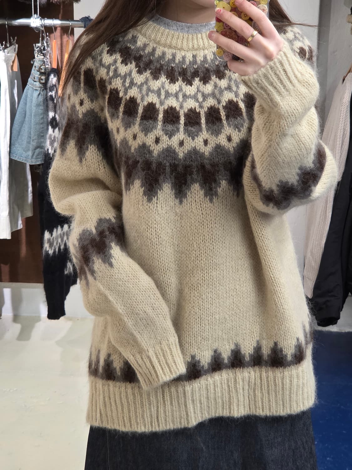 Batoner 바토너 Japan 모헤어 노르딕 니트 상품이미지2