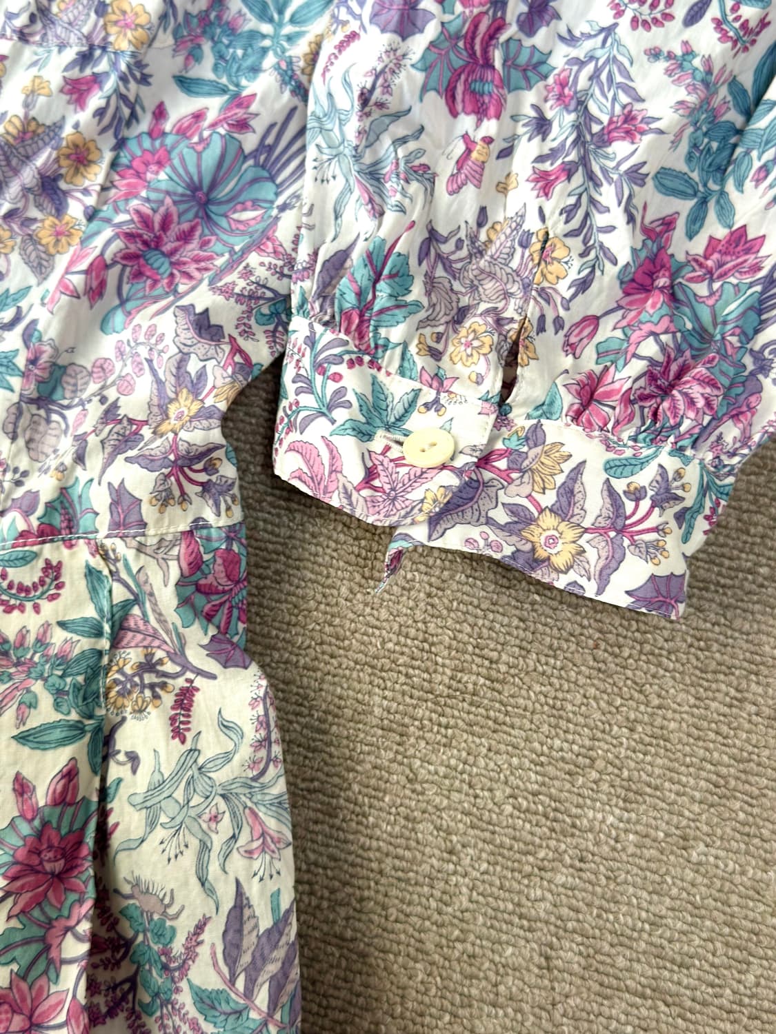 빈티지 플로럴 셔츠 원피스 / 레트로 코튼 원피스 상품이미지4