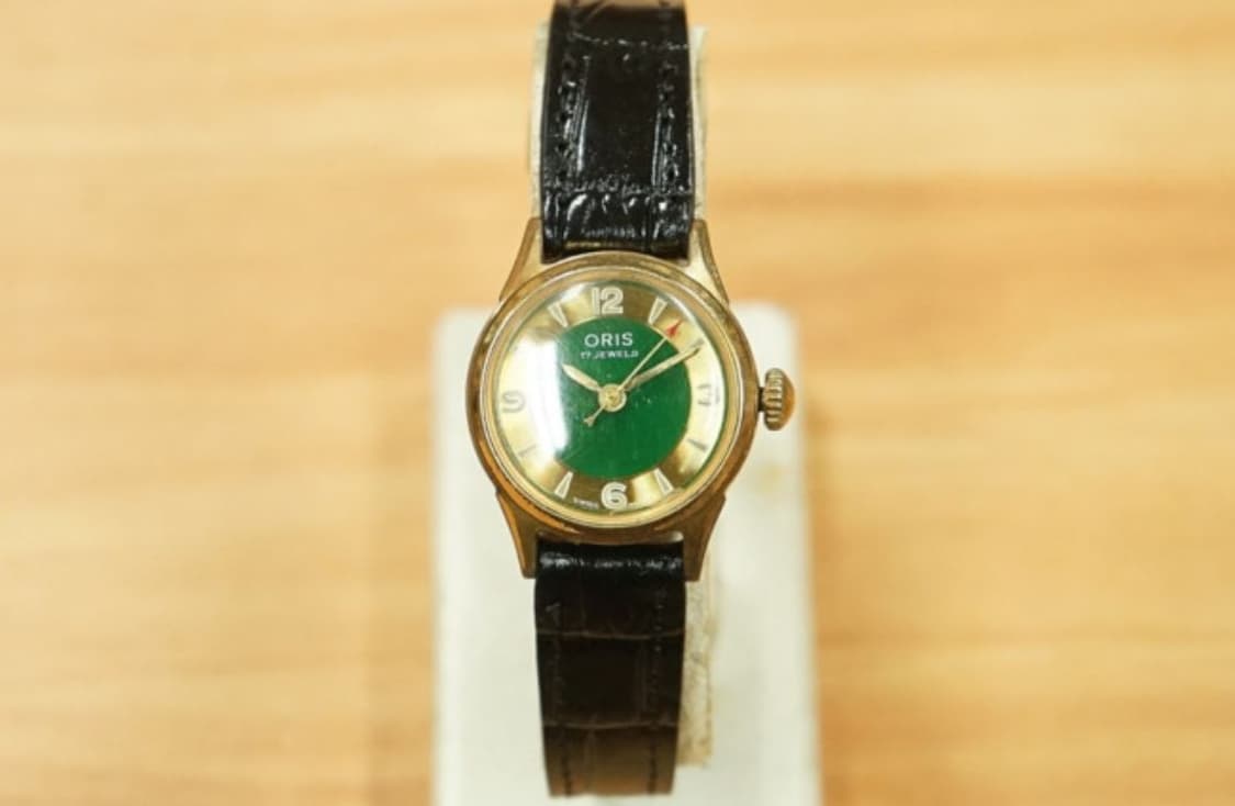 60s 오리스 여성용 골드 프레이트 수동 시계 상품이미지1